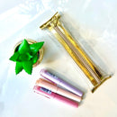 Estojo Transparente + 3 Marca Texto